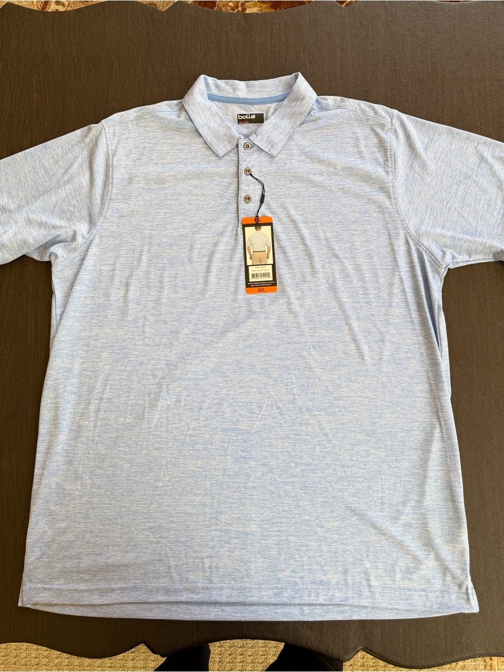 Bolle Golf Mens Polo Golf Shirt T Shirt Blue Size 2XL NWT